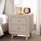 Baxton Studio Jonesy Mid-Century Beige Linen Upholstered 2-Drawer Nightstand 135-7289 - alternate 9